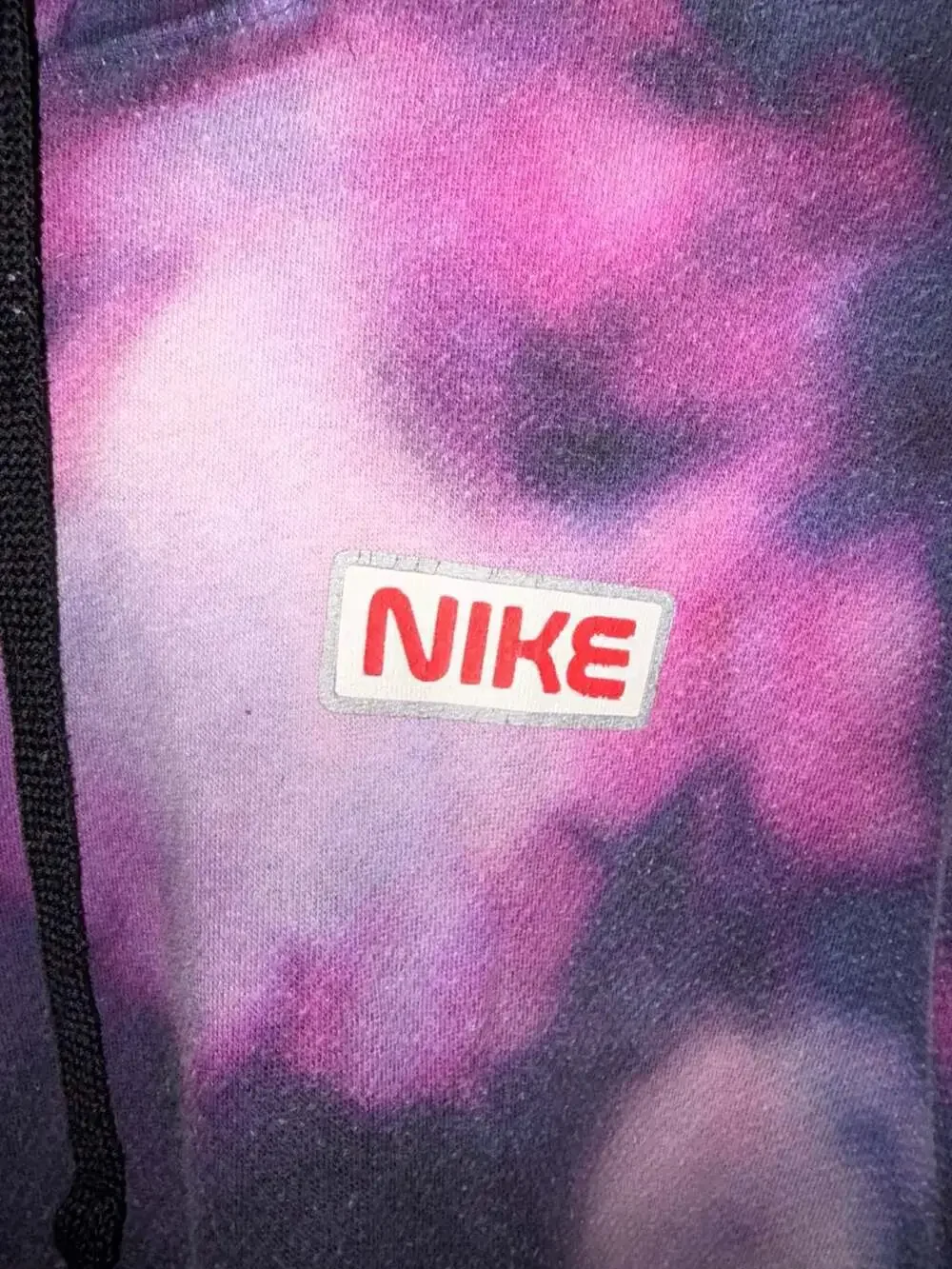 Nike Air Tie Dye Fleece Hoodie Purple Pink Size L